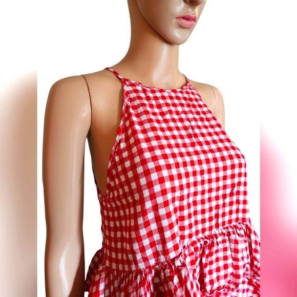 Zara Trafaluc Collection Red Gingham Halter Top - Picture 6 of 7